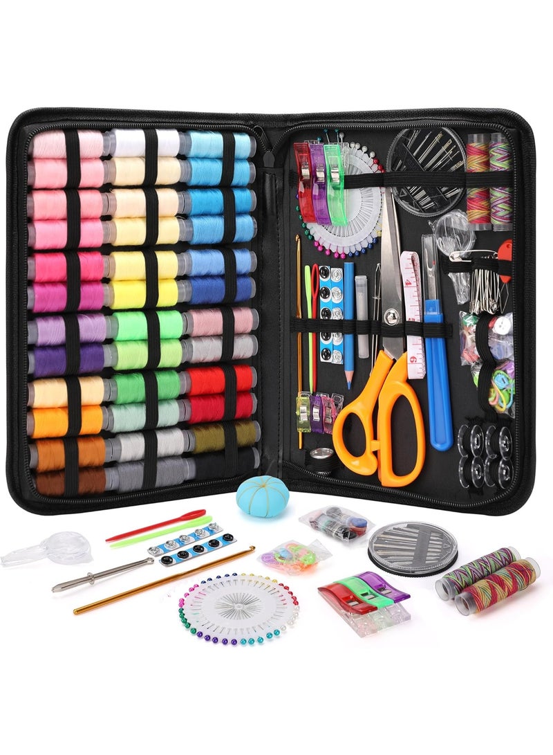 Sewing Kit for Adults,Needle and Thread Kit for Sewing,Professional Sewing Supplies Accessories with Tailor Scissors,38XL Thread,Yarn Snips and More for Travel Home Beginners - Image 1