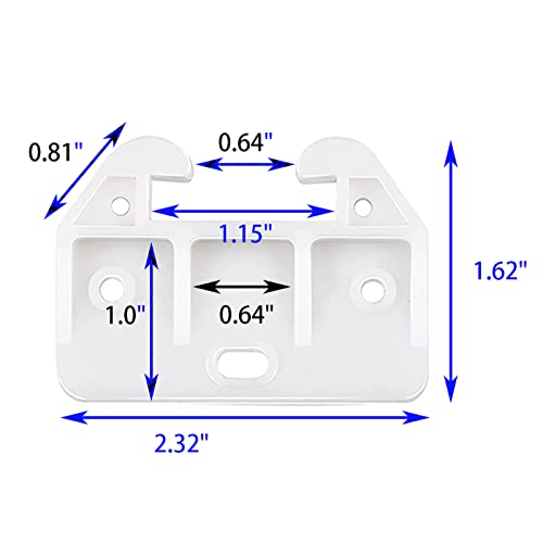 FDXGYH 10 Pcs Plastic Drawer Guides Drawer Track Guides Drawer Rail for Dressers Hutches and Drawer Systems [White] - Image 3