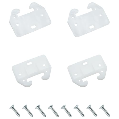 FDXGYH 10 Pcs Plastic Drawer Guides Drawer Track Guides Drawer Rail for Dressers Hutches and Drawer Systems [White] - Image 4