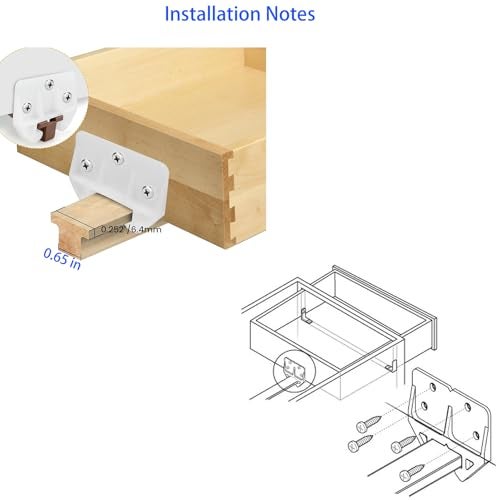 FDXGYH 10 Pcs Plastic Drawer Guides Drawer Track Guides Drawer Rail for Dressers Hutches and Drawer Systems [White] - Image 2