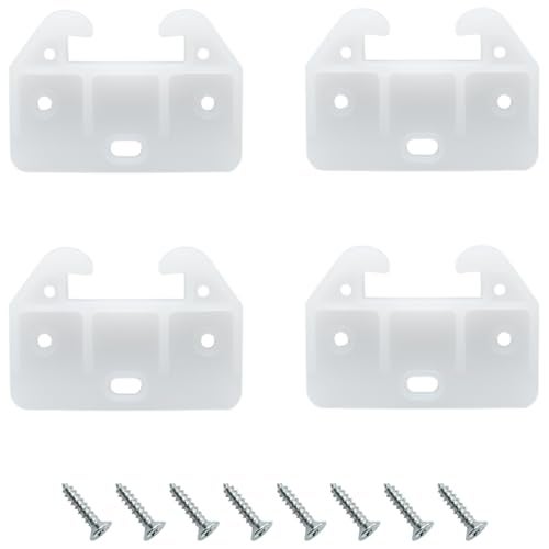 FDXGYH 10 Pcs Plastic Drawer Guides Drawer Track Guides Drawer Rail for Dressers Hutches and Drawer Systems [White] - Image 1