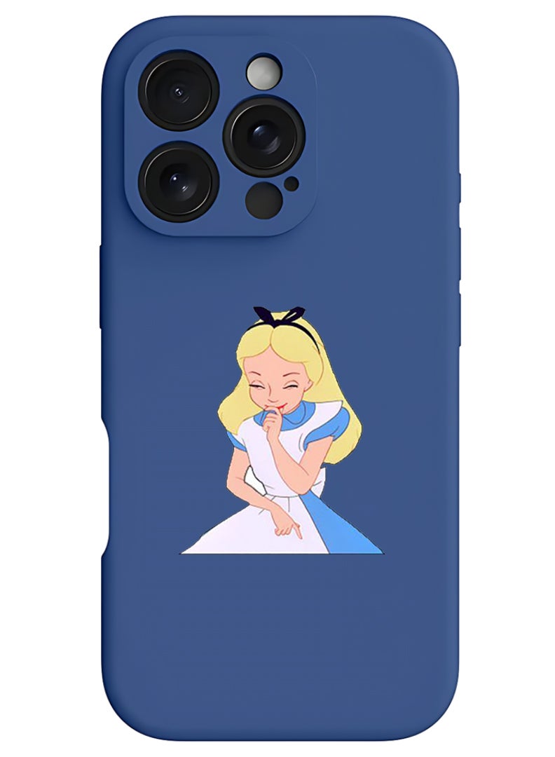 Theodor iPhone 16 Pro Blue Protective Slim Fit Case Liquid Silicone Cover with Full Body Protection Anti-Scratch Shockproof Case For iPhone - Alice Gigling - Image 1