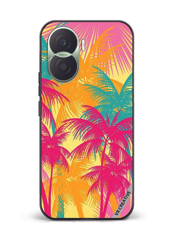VR CREATIVE Protective Case Cover For Honor Play7T Pro Colorful Tree Design Multicolour - Image 1