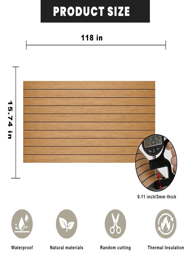 NAMAII 3D Wall Panels Peel and Stick - 15.74"x118" PVC FauxWood Grain Texture, Self Adhesive Waterproof Wall Covering, DIY Accent Wall, Sofa Background Backsplash & Modern Home Decor, Covers 12.9 sq.ft - Image 2