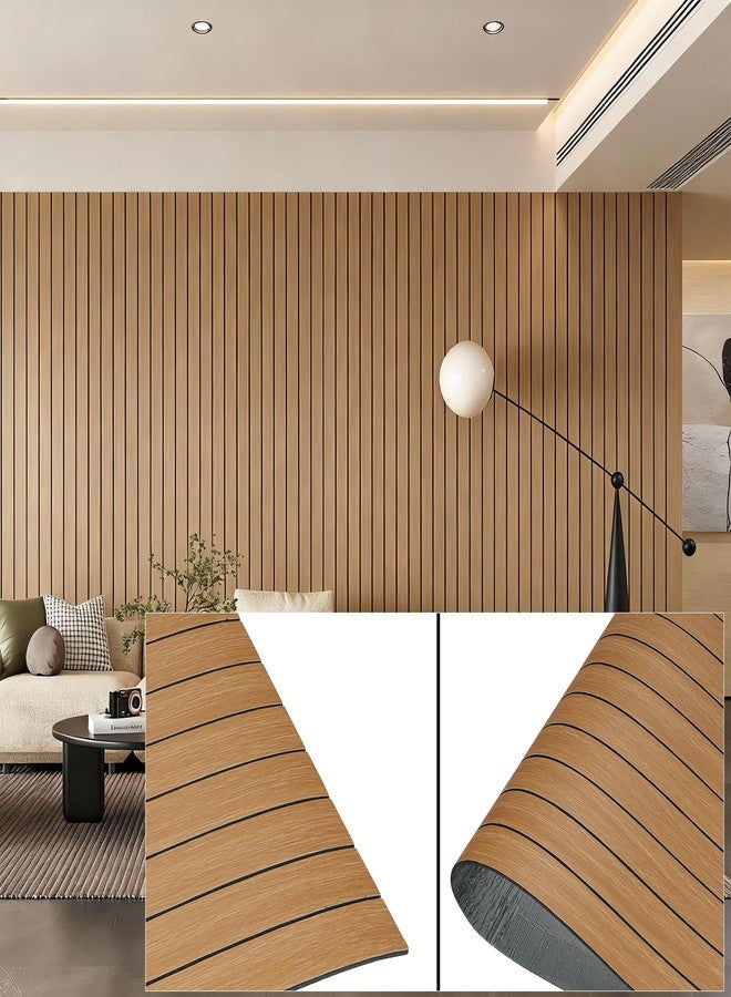 NAMAII 3D Wall Panels Peel and Stick - 15.74"x118" PVC FauxWood Grain Texture, Self Adhesive Waterproof Wall Covering, DIY Accent Wall, Sofa Background Backsplash & Modern Home Decor, Covers 12.9 sq.ft - Image 1