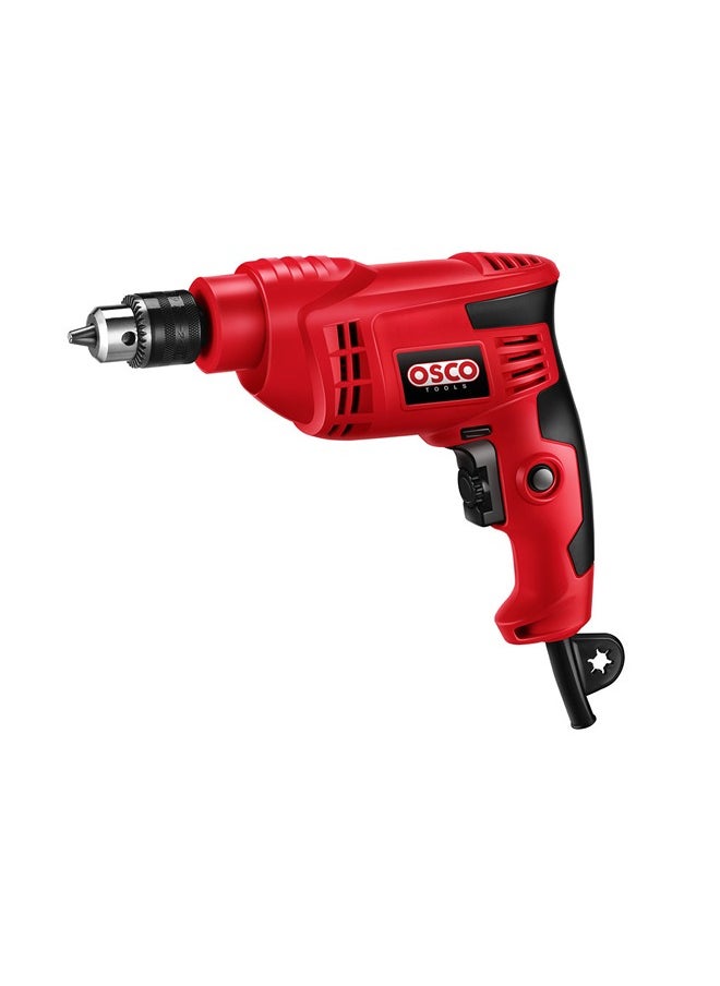 OSCO 10mm 450W Drill is an electric drill designed to meet the needs of drilling in a variety of materials such as wood, metal, and plastic. It is compact and easy to use, making it ideal for home and light industrial work. 