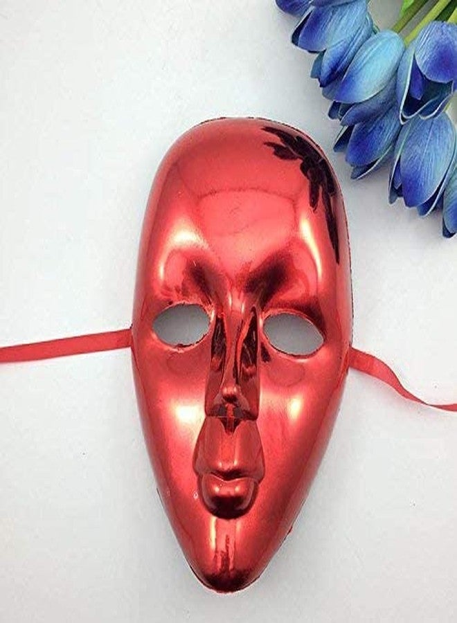 Krystle Masquerade Masks for Bachelor Party, Adult Party for Men and Women Masquerade Mask (Red)-Pack of 01 - Image 2