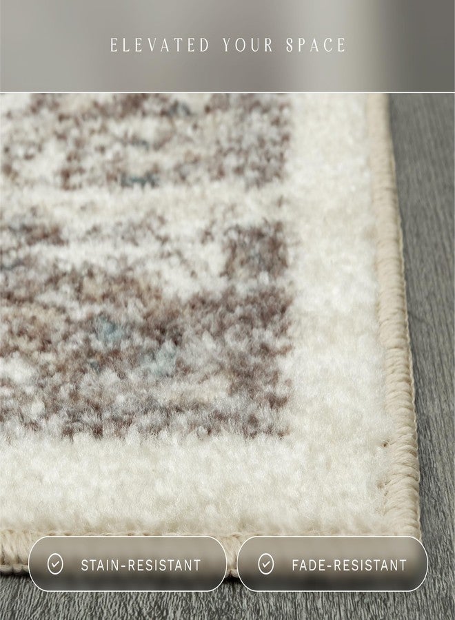 مابلز راغز سجادة ممر عتيقة من Maples Rugs، بنمط نسيجي مميز، مانعة للانزلاق، مناسبة للمداخل والممرات [صنع في الولايات المتحدة الأمريكية]، مقاس 2 × 6، لون محايد - Image 4