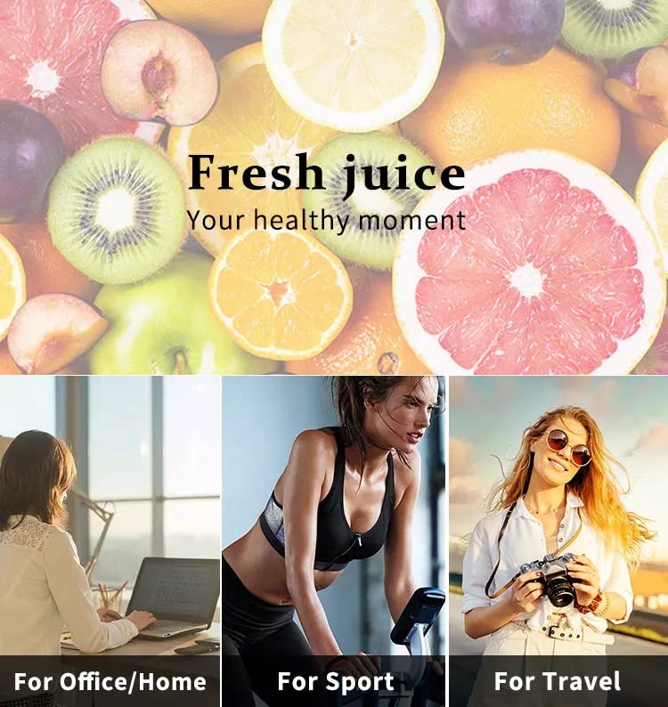 Marrone Portable USB JUICER Electric USB Juice Maker Mixer Bottle Blender Grinder Mixer6Blades Rechargeable BottleShake Fruit Vegetable Grinder for Home Pink - Image 4