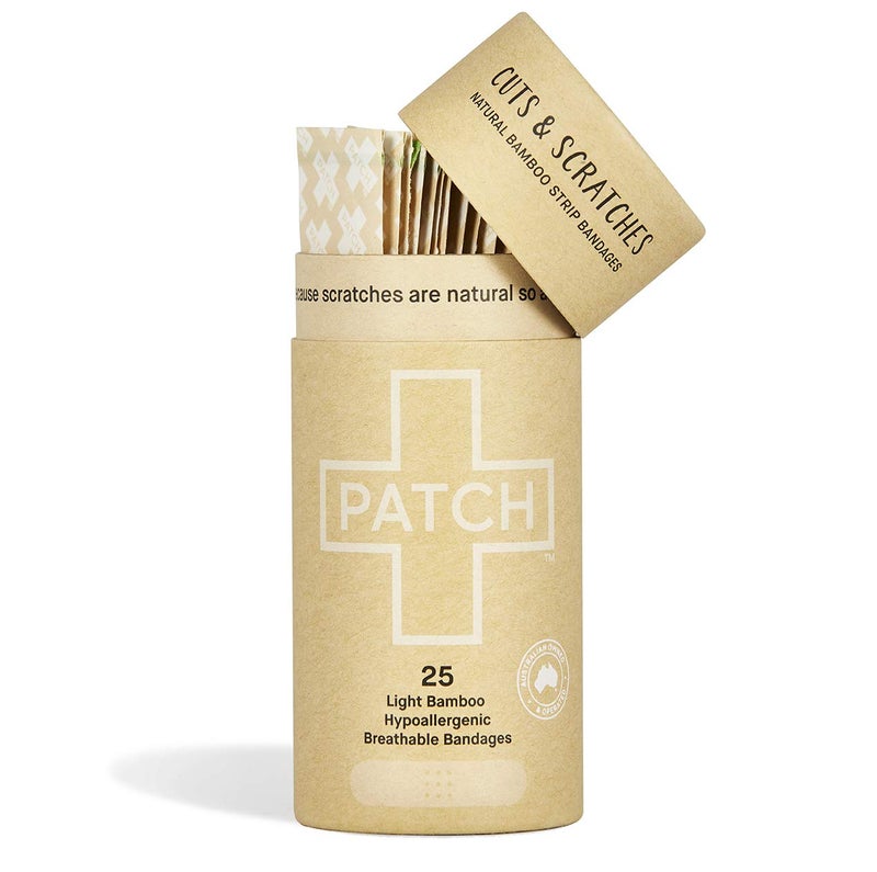 Patch Tan Bamboo Adhesive Bandage Sterile .75 x 3 25 Container - Image 1