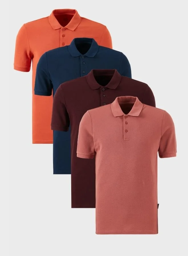 بوراتي تيشيرت رجالي بولو قطن من بوراتي عبوة من  قطع