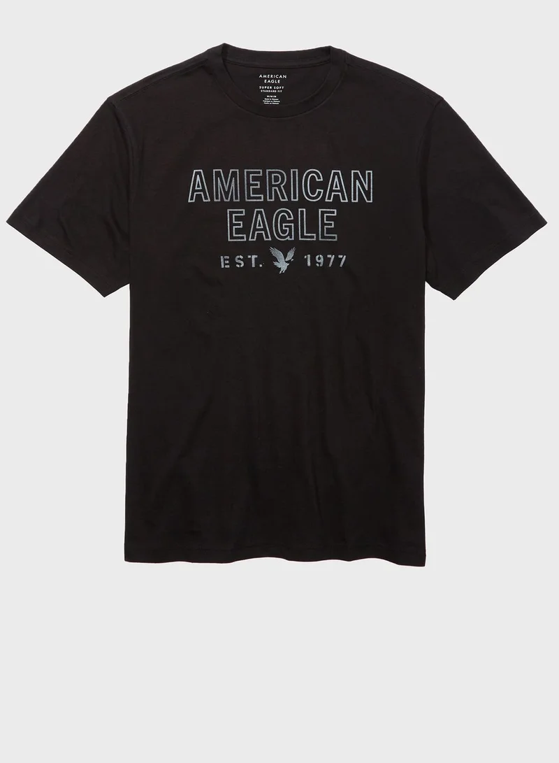 امريكان ايجل Graphic Crew Neck T-Shirt