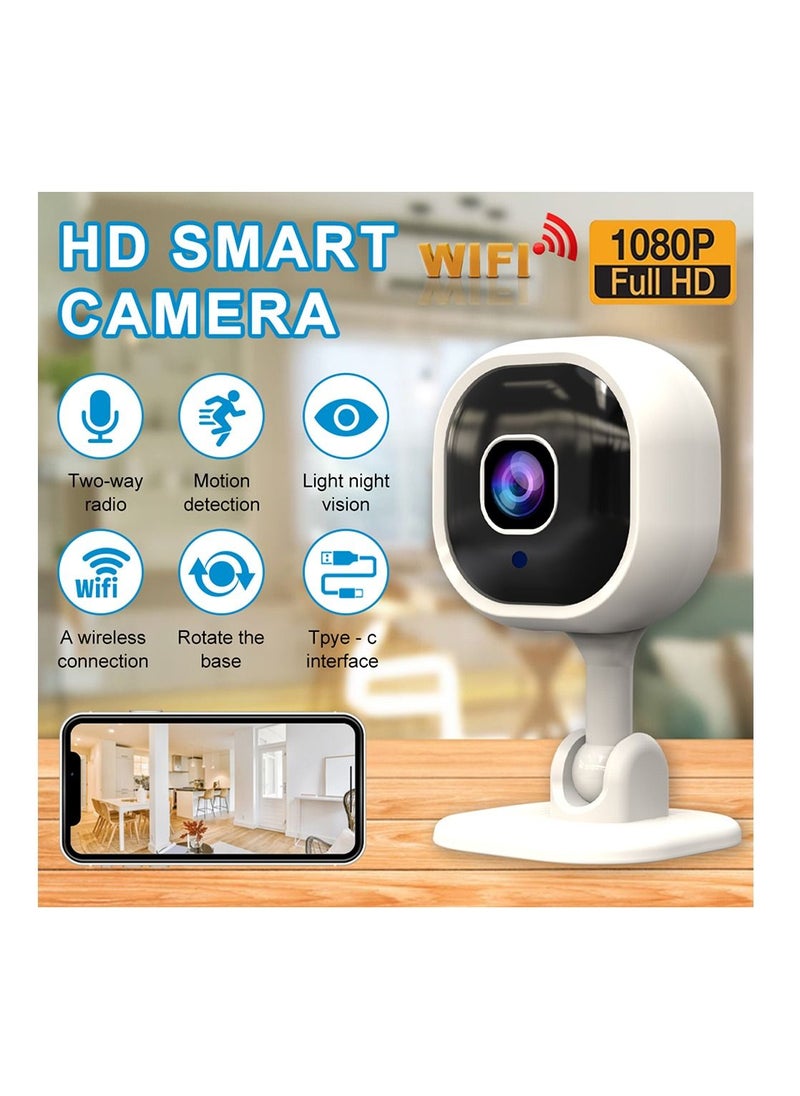 Generic - Wi-Fi Smart Home Security Camera, 720p HD Indoor Camera Monitor with Motion Detection Function, Wired Cameras 360° Tilt/Pan Night Vision, 2-Way Audio, Cloud SD Card Storage - Image 1