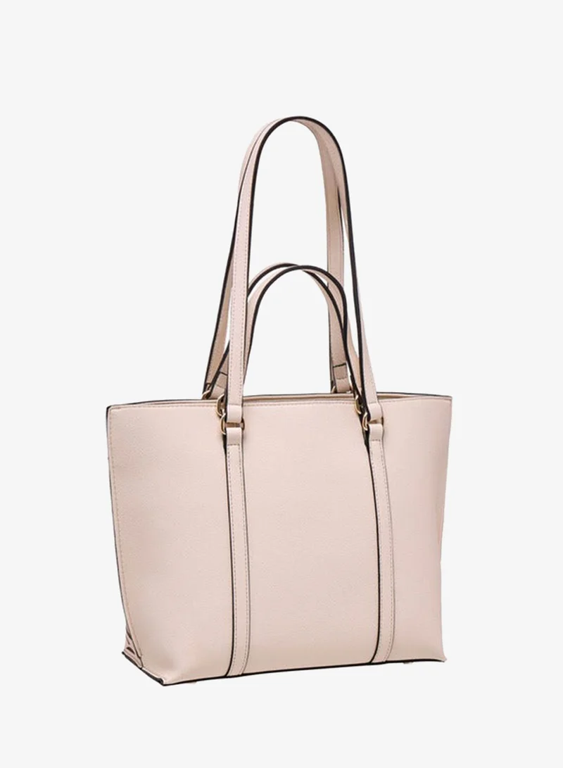 Celeste BURGUNDY Women Monogram Textured Tote Bag with Zip Closure and Double Handle for Women | Best Price UAE