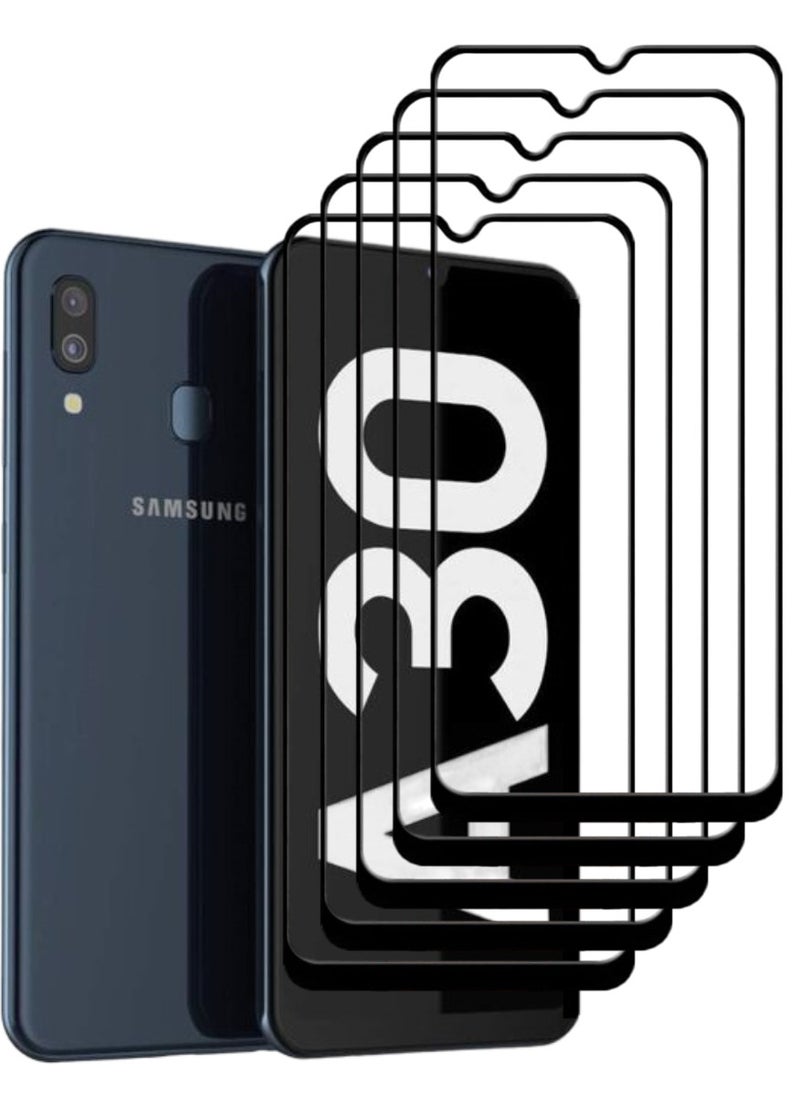 ACLIX 5 Pieces Antistatic ESD Dustproof Premium Quality High Definition Tempered Glass Screen Protector Designed For Samsung Galaxy A30 - Image 1