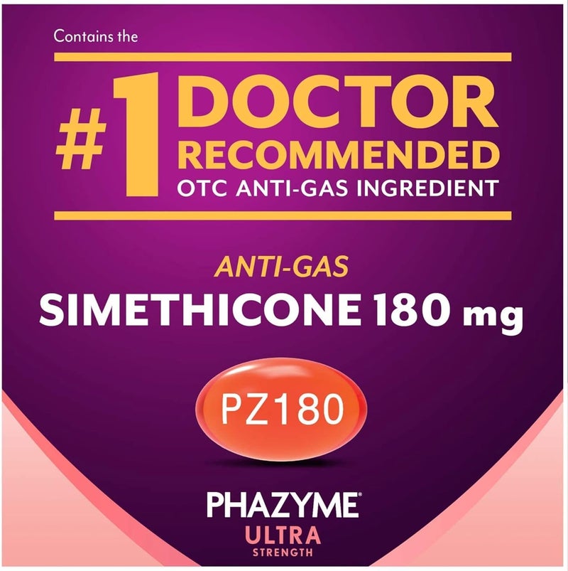 Phazyme Ultra Strength Gas  Bloating Relief Works in Minutes 12 Fast Gels Pack of 2 - Image 5