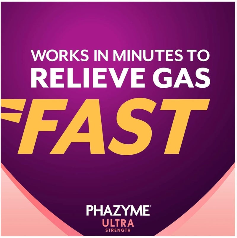 Phazyme Ultra Strength Gas  Bloating Relief Works in Minutes 12 Fast Gels Pack of 2 - Image 3