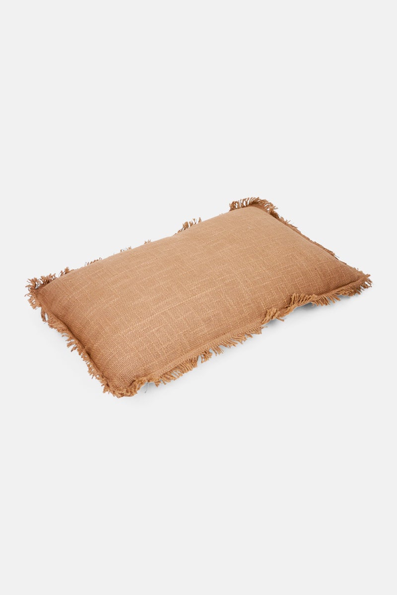 Muy Mucho Embrroidered Piping Removable Cover Cushion 30 x 50 cm, Brown - Image 3