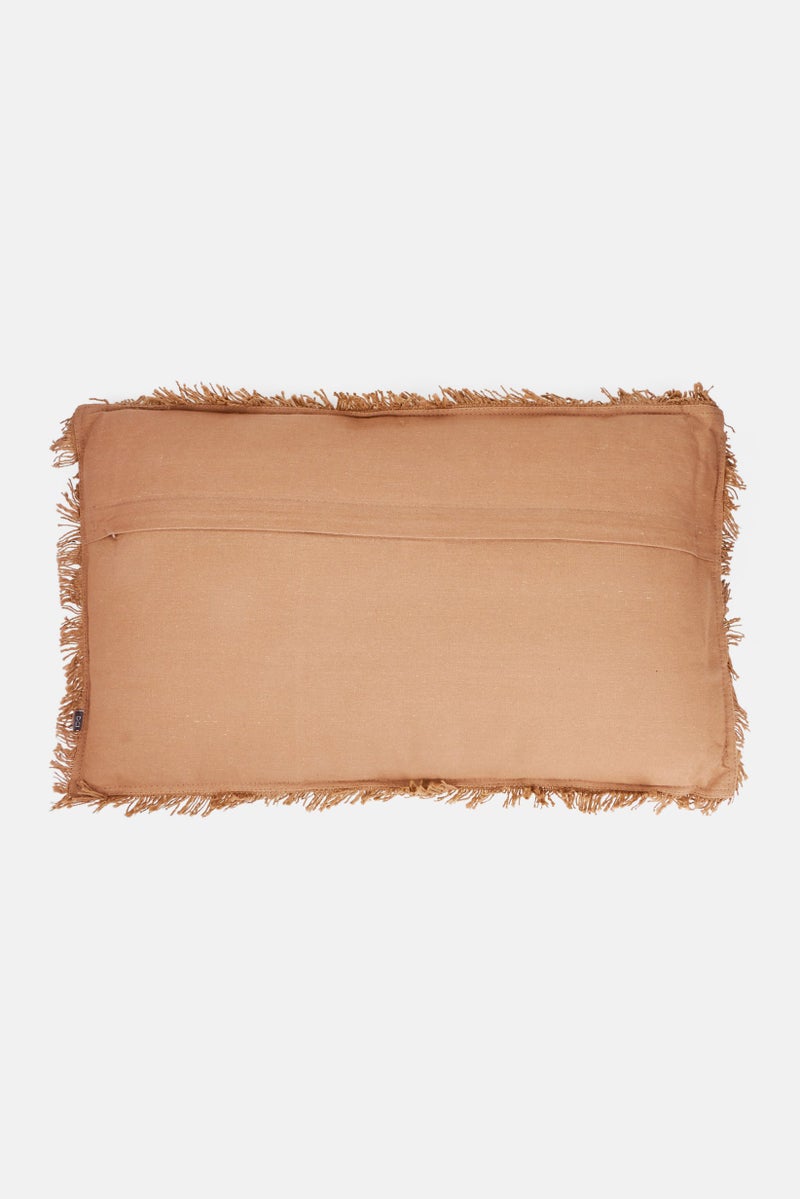 Muy Mucho Embrroidered Piping Removable Cover Cushion 30 x 50 cm, Brown - Image 2