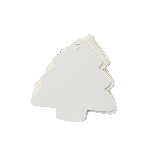 BinaryABC Christmas Tree Gift Tags,Paper Tags,Price Tags with String,DIY Kraft Blank Hang tag 150pcs - Image 4