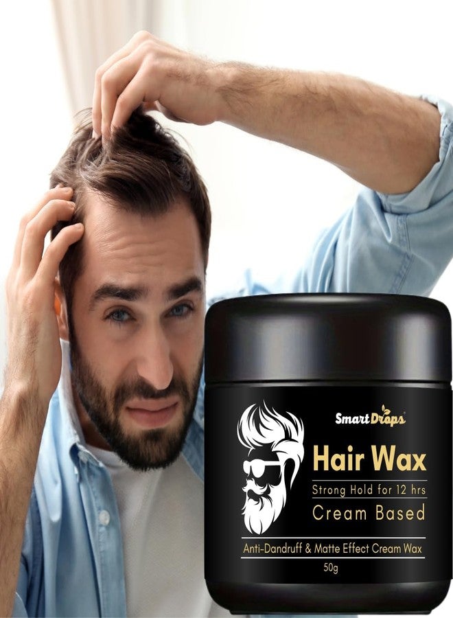 Smartdrops Hair Cream Wax | Hair Wax Men | Styling Wax | Glossy Finish | Shine | Strong Hold | For Men - 50gm | Cream Based Wax - Image 3