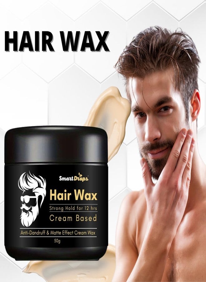 Smartdrops Hair Cream Wax | Hair Wax Men | Styling Wax | Glossy Finish | Shine | Strong Hold | For Men - 50gm | Cream Based Wax - Image 4