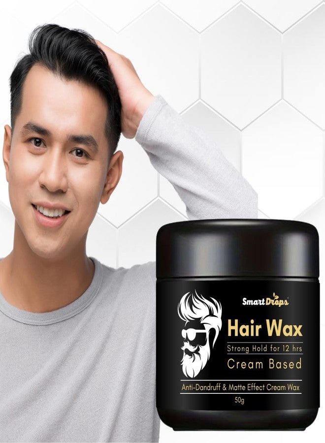 Smartdrops Hair Cream Wax | Hair Wax Men | Styling Wax | Glossy Finish | Shine | Strong Hold | For Men - 50gm | Cream Based Wax - Image 5