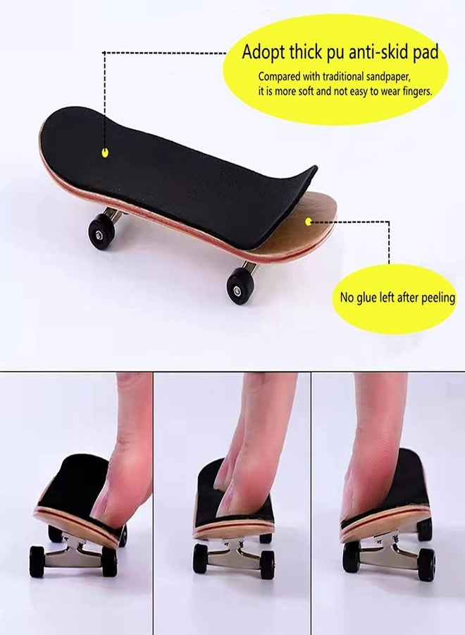 ACFELLE Fingerboard Grip Tape, PRO Quality 8 Sheets Foam Black Wooden Mini Skateboard Strong Adhesive Stickers 110mm x 38mm (8) - Image 4