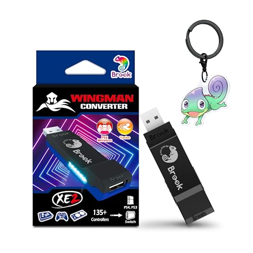 Brook Wingman XE2 Wireless Controller Adapter [Exclusive Version] – 2-in-1 Converter for PS4, Xbox Series, NS, NS 2 & PC – Supports Turbo, Remap, Lag-Free Play – Includes Keychain - Image 1