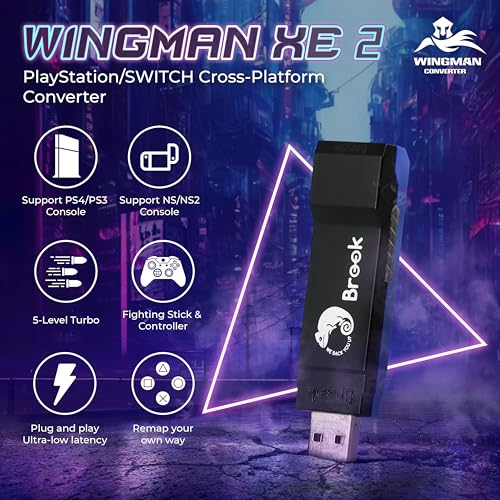 Brook Wingman XE2 Wireless Controller Adapter [Exclusive Version] – 2-in-1 Converter for PS4, Xbox Series, NS, NS 2 & PC – Supports Turbo, Remap, Lag-Free Play – Includes Keychain - Image 4