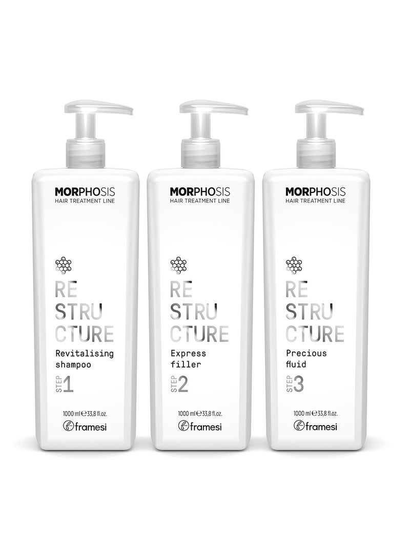 Framesi Morphosis Morphosis Re-structure Express Filler Kit - 3 x 1000 ML - Image 1