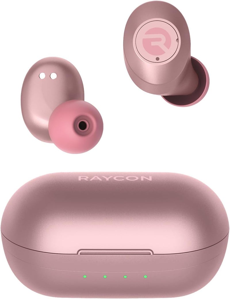 Raycon Everyday Earbuds Classic Bluetooth Wireless with Microphone - Stereo Sound, Active Noise Canceling, in-Ear Bluetooth Headset True Wireless Earbuds 32 Hours Playtime (Rose Gold) - Image 1