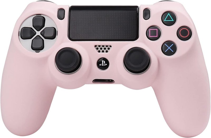 RALAN Pink Controller Skins for PS4, Silicone Controller Cover Skin Protector Compatible with PS4 Slim/PS4 Pro Controller (Pink Pro Thumb Grip x 6,Skull Cap Grip x 2)(Camouflage +White - Image 2