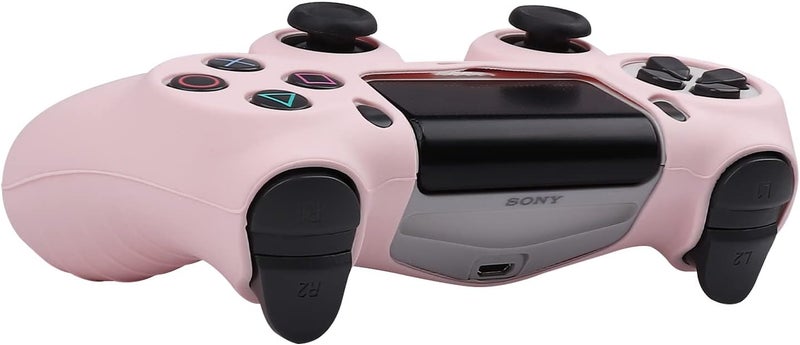 RALAN Pink Controller Skins for PS4, Silicone Controller Cover Skin Protector Compatible with PS4 Slim/PS4 Pro Controller (Pink Pro Thumb Grip x 6,Skull Cap Grip x 2)(Camouflage +White - Image 3