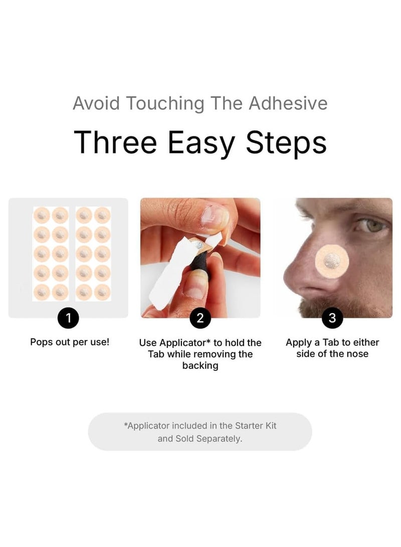 120PCS/60 Day Anti-Snoring Magnetic Nasal Strips Refill Tabs Pack, Sleep Nasal Strips for Home And Travel, Reduce Snoring, Enhanced Breathing, Improve Sleep Quality Snoring(Round type） - Image 4