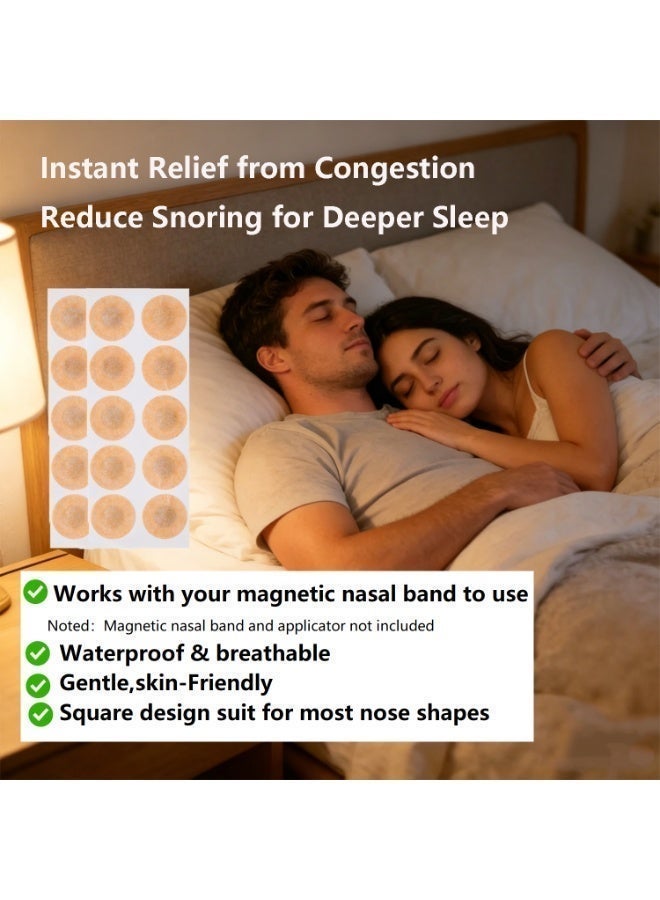 120PCS/60 Day Anti-Snoring Magnetic Nasal Strips Refill Tabs Pack, Sleep Nasal Strips for Home And Travel, Reduce Snoring, Enhanced Breathing, Improve Sleep Quality Snoring(Round type） - Image 5