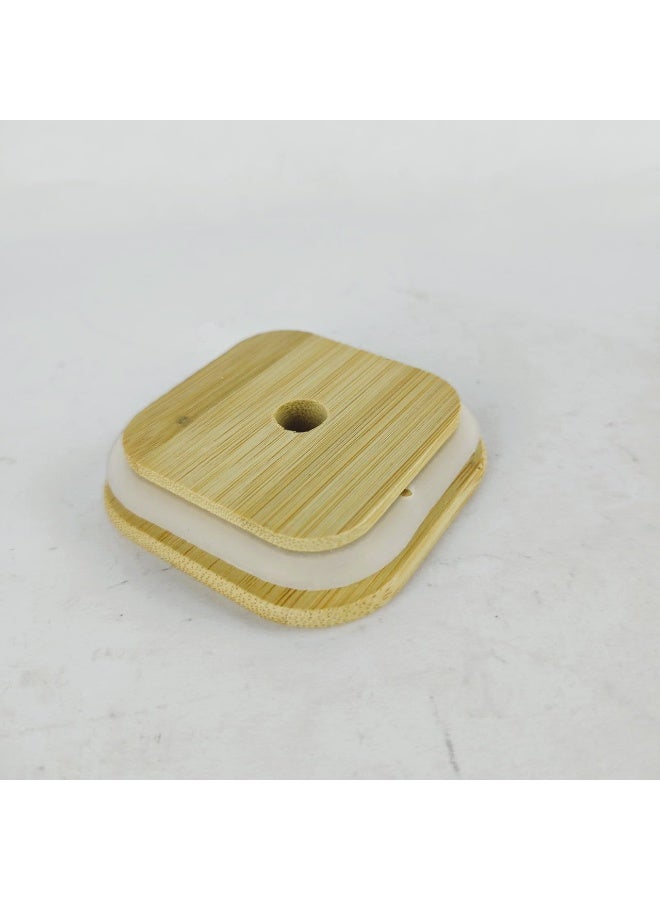 2 high quality glass mugs with a tight lid and a glass straw - Image 4