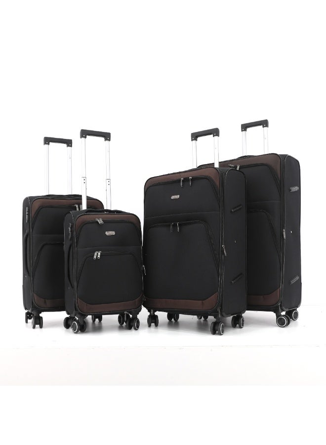 MELIFE 4 Piece Soft Luggage Set | 20", 24", 28", 32" | Lightweight Travel Trolley Bags | 360° Spinner Wheels - Image 1