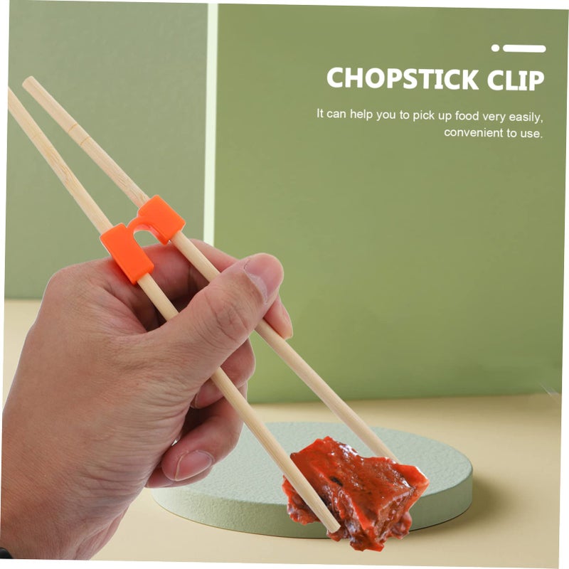 Reusable Chopstick Holder Clips 5Pcs Orange Multi Functional Home Restaurant - Image 3