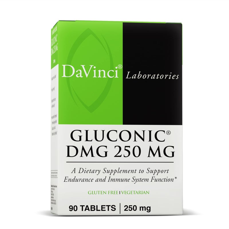 DAVINCI Labs Gluconic DMG 250mg Helps Support Immune System Muscle Function Heart Health Brain Health 90 Chewable Tablets 90 Servings