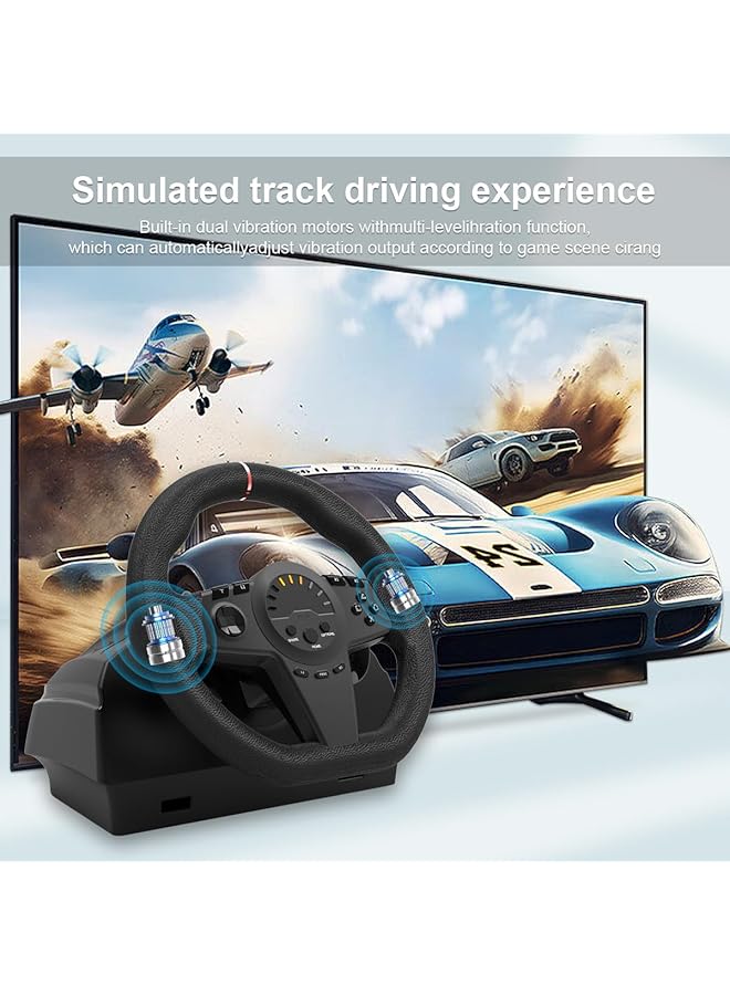 LOVNOV Gaming Racing Wheel 270 Degree Racing Steering Wheel With Pedals And Shifters Driving Force Sim Game Steering Wheel For Pc P3 P4 Xbox One Xbox Series X/S Switch  - Image 2