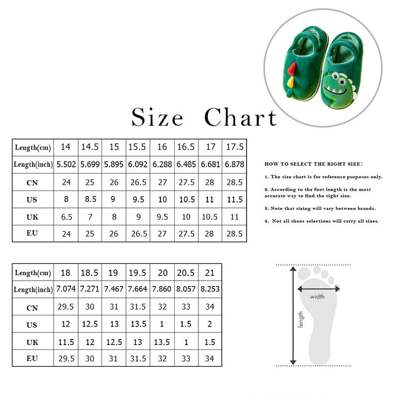 1 Pair Cartoon Kids Dinosaur Slippers Autumn Winter Back Strap Cotton Shoes - Image 3