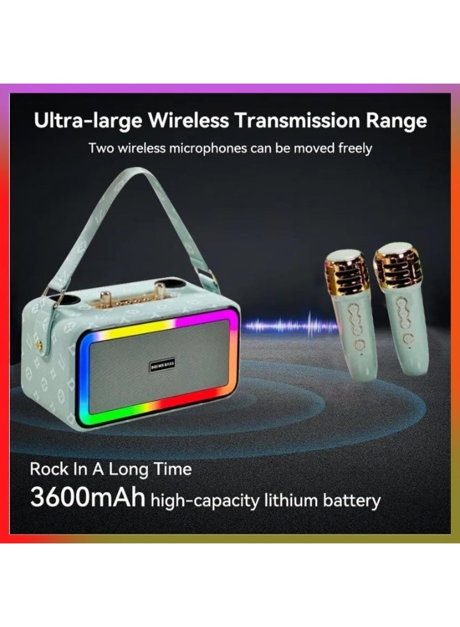 ELTRAZONE M3201 Wireless Bluetooth Speaker with Karaoke Subwoofer, 3600mAh Battery, RGB Party Lights, Portable Outdoor Sound System – Compatible with Phone, Tablet, TV & Laptop - Image 5