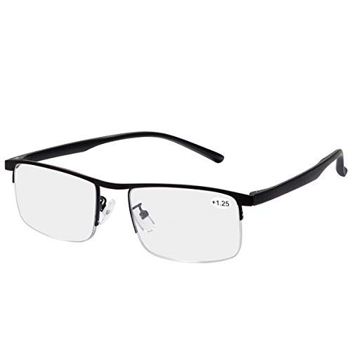 MIRYEA Progressive Multifocus Computer Reading Glasses Blue Light Blocking Multifocal Readers for Men and Women Multi Focus Eyeglasses Eyewear Anti Glare Light Weight TR90 Semi-rimless Frame - Image 1