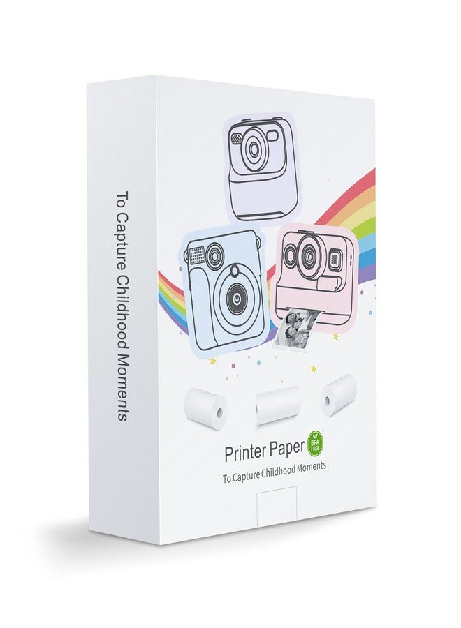 Hikkon 12 Rolls Instant Print Camera for Kids Refill Print Paper - Hikkon Thermal Print Paper Rolls Photo Print HD Printing for Most Kids Instant Camera - Paper Only(White-12) - Image 3