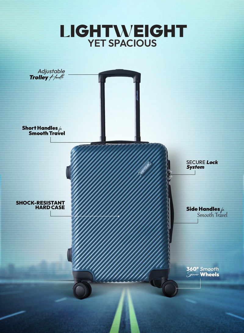فيبتور حقيبة سفر بأربع عجلات دوارة وجوانب صلبة مع قفل أرقام - Image 2