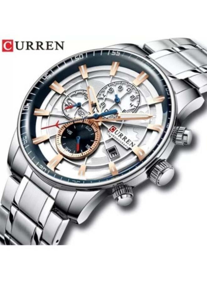 كارين الرجال الفولاذ المقاوم للصدأ المعصم ووتش للماء كرونوغراف العلامة التجارية الفاخرة العسكرية الرياضة ساعة - Image 2