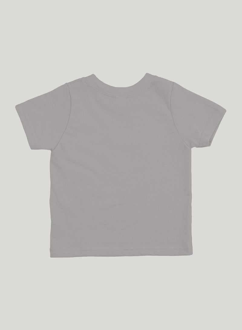 LUAY Unisex 100% Bamboo based Ultra-Soft fabric Half Sleeve T-Shirt with Adventure Print-Grey - Image 3