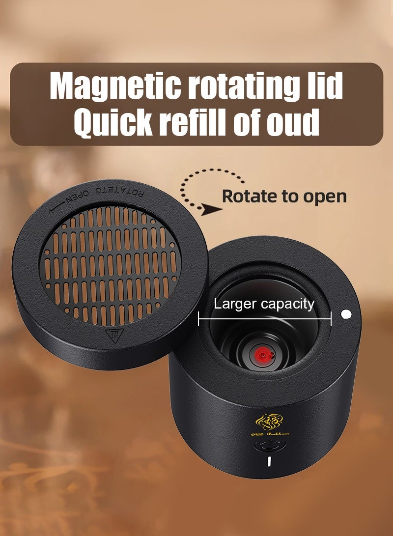 Oud Bukhoor 2025 New Arabic Incense Burner USB Car Portable Electric Aroma Diffuser Bakhoor Arabia Charcoal Burner Big Size Burning Space for Muslim BK-108 - Image 3