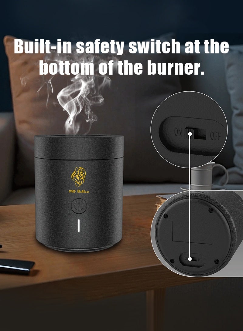 Oud Bukhoor 2025 New Arabic Incense Burner USB Car Portable Electric Aroma Diffuser Bakhoor Arabia Charcoal Burner Big Size Burning Space for Muslim BK-108 - Image 4